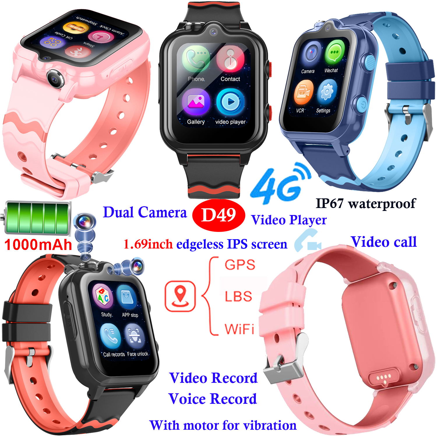 Kids gps sale watch phone waterproof