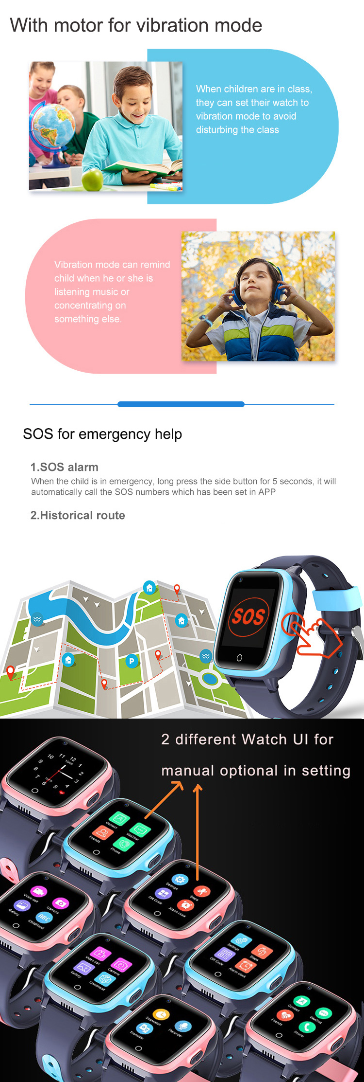 4G CAT1 GPS SOS Private Elderly SmartWatch CT30 – Dinesaw